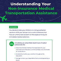 Medical transportation non-insurance assistance services